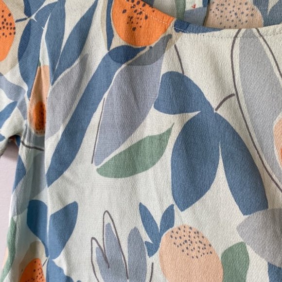 WHITE Stuff peach retro boho design short sleeve top - Picture 9 of 10